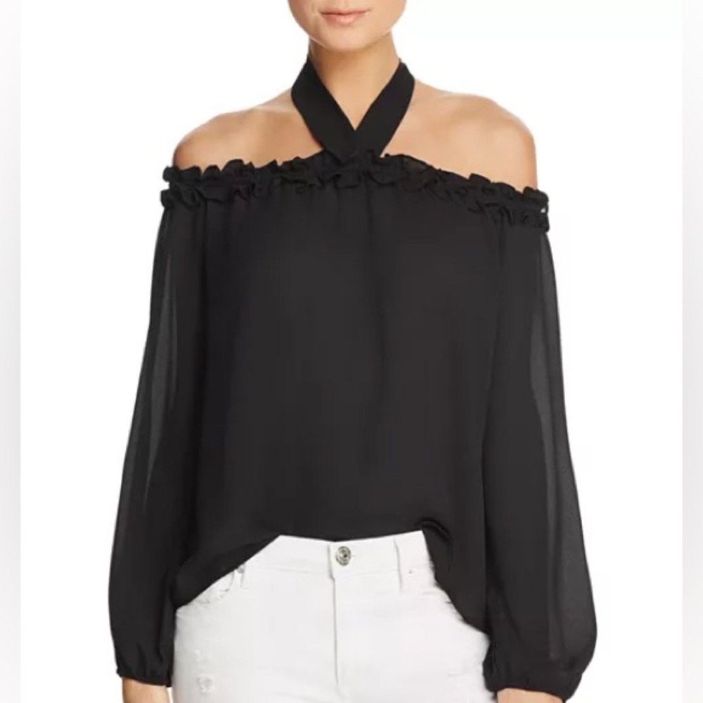 Sadie & Sage Off The Shoulder Halter Top Small Goth Witchy Whimsigoth Casual Top